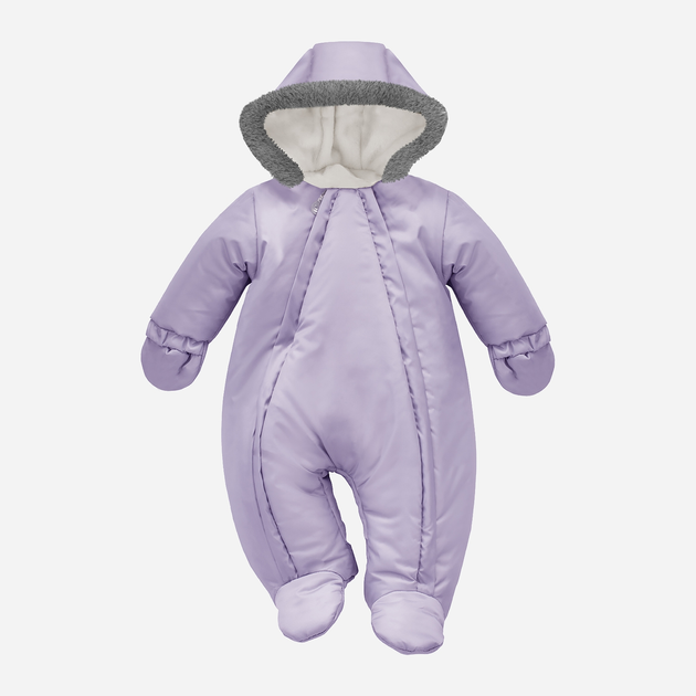 Суцільний комбінезон дитячий зимовий для новонароджених Pinokio Winter Warm Overall 68 см Фіолетовий (5901033309137) - зображення 1