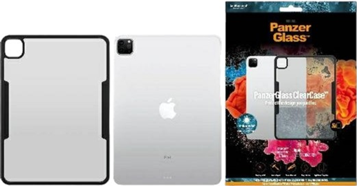 Etui plecki PanzerGlass ClearCase Anttibacterial do Apple iPad 11" 2018/2020/2021 Czarny (5711724003110) - obraz 1