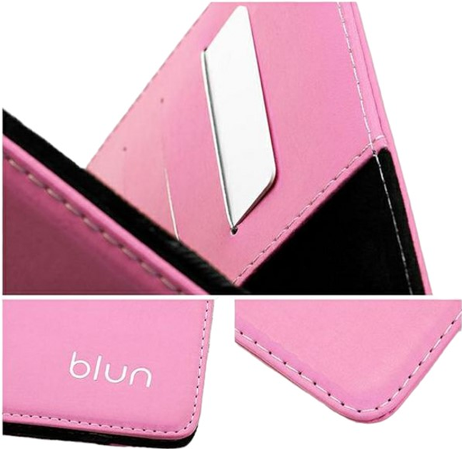 Etui z klapką Blun UNT Universal Book Case with Stand Tablet PC do 7" Różowy (5901737261090) - obraz 3