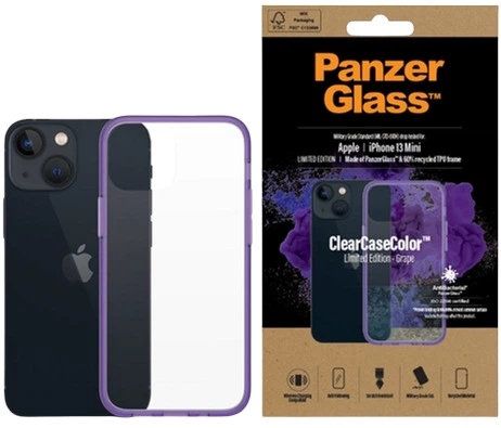 Панель Panzer Glass Clear Case Antibacterial Military grade для Apple iPhone 13 mini Виноградний (5711724003271) - зображення 3