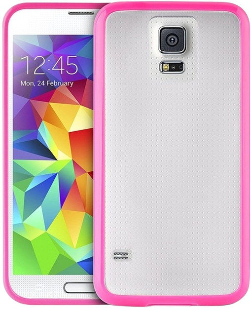 Etui Puro Clear Cover do Samsung Galaxy S5 Pink (8033830097584) - obraz 1