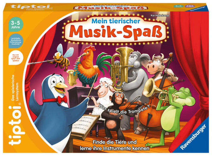 Interaktywna gra planszowa Ravensburger tiptoi My Animal Music Fun (4005556001699) - obraz 1