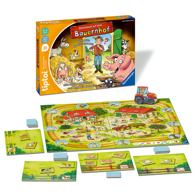 Інтерактивна настільна гра Ravensburger tiptoi Puzzle Веселощі на фермі (4005556001255) - зображення 2