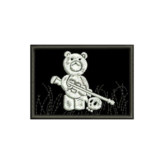 Шеврон на липучці (велкро) Ведмідь 7х5 см Чорний 5022 - изображение 1