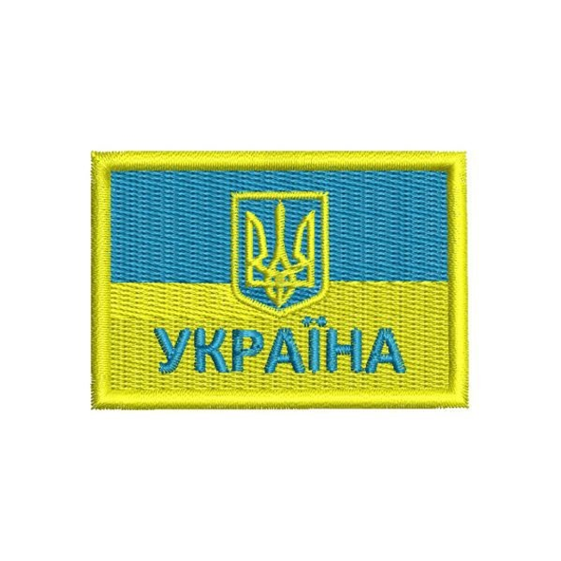 Шеврон на липучці (велкро) Український Прапор 6х4 см Синій 5029 - зображення 1