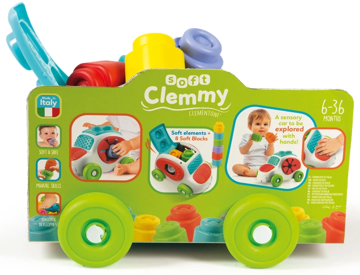 Іграшка-машинка з конструктором Clementoni Soft Clemmy Сенсорна машинка 8 деталей (8005125173150) - зображення 7