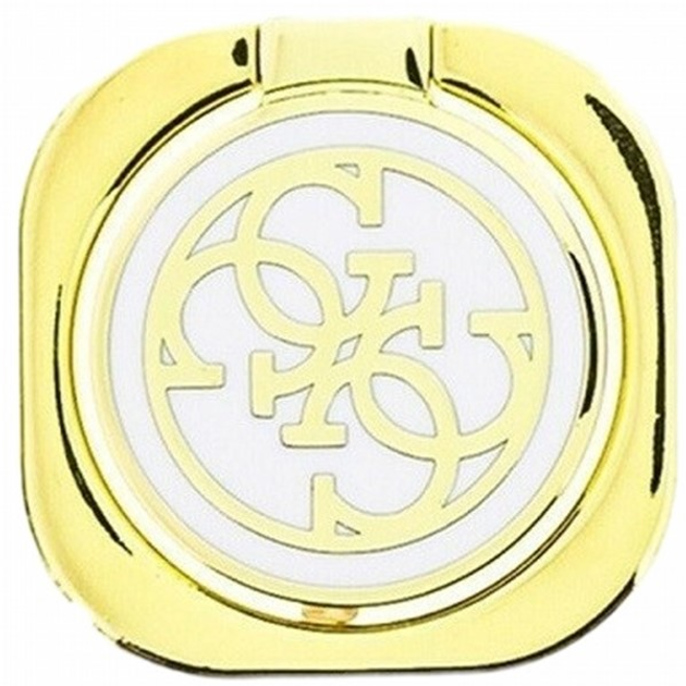 Тримач-кільце на смартфон Guess Ring Stand 4G GURSEQGWH Gold - White (3700740443590) - зображення 1