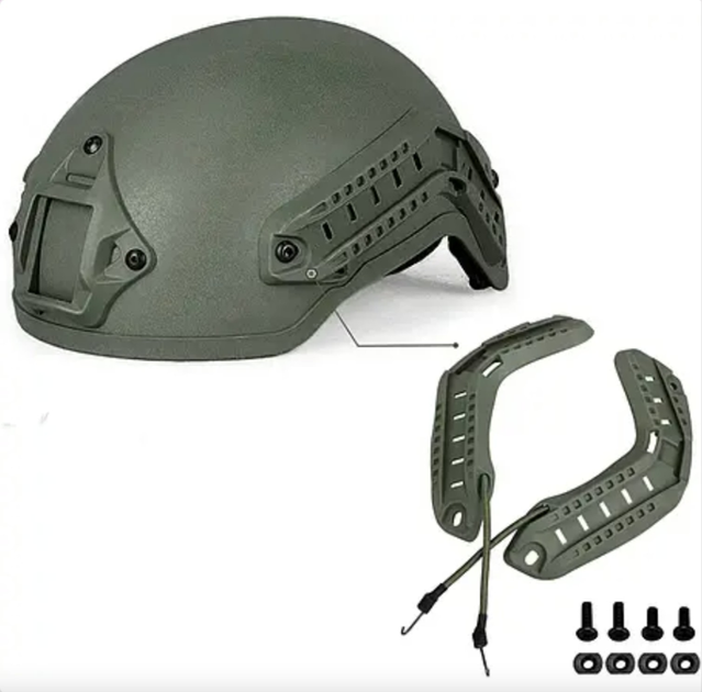 Боковые рельсы крепление на шлем каску обвес Fast tor-d fma Зеленый - изображение 2