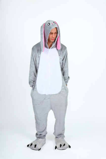 Взрослые Кигуруми Мужские Пижама Kigurumi Серий Заяц Кролик XL 175-185 ...