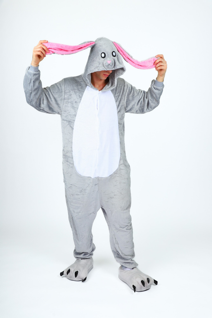Взрослые Кигуруми Мужские Пижама Kigurumi Серий Заяц Кролик XL 175-185 ...