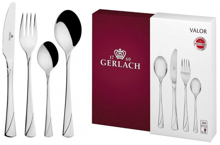 Zestaw sztućców Gerlach Valor 24 szt (5901035239616) - obraz 1