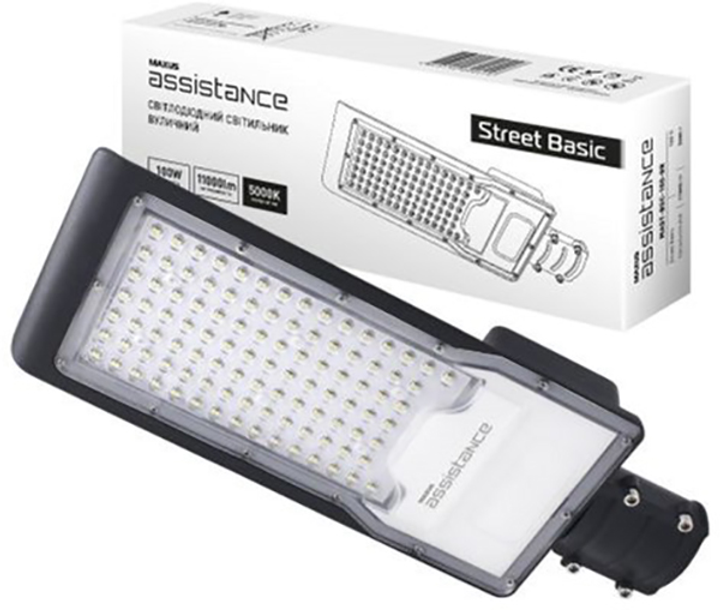 Консольный светильник Maxus assistance Street Basic 100W 850 GR 11000 ...