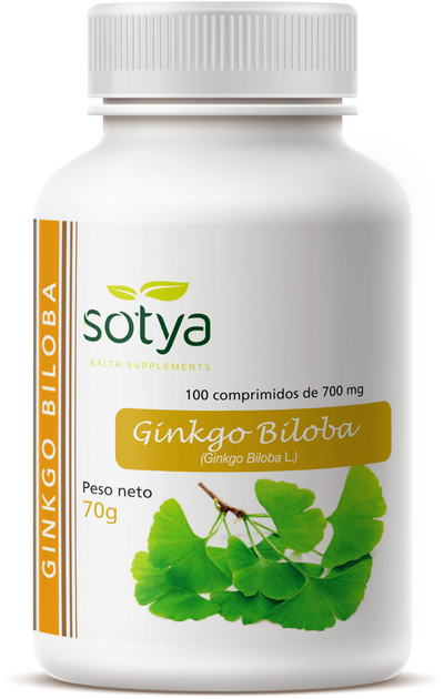 Suplement diety Sotya Ginkgo Biloba 100 tabletek (8427483015024) - obraz 1