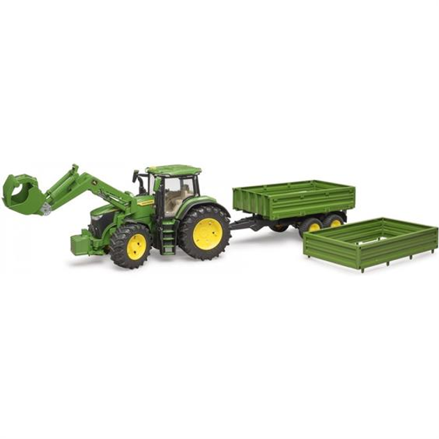 Zestaw gier Bruder Ładowarka czołowa John Deere 7R 350 i przyczepa transportowa (4001702031558) - obraz 3