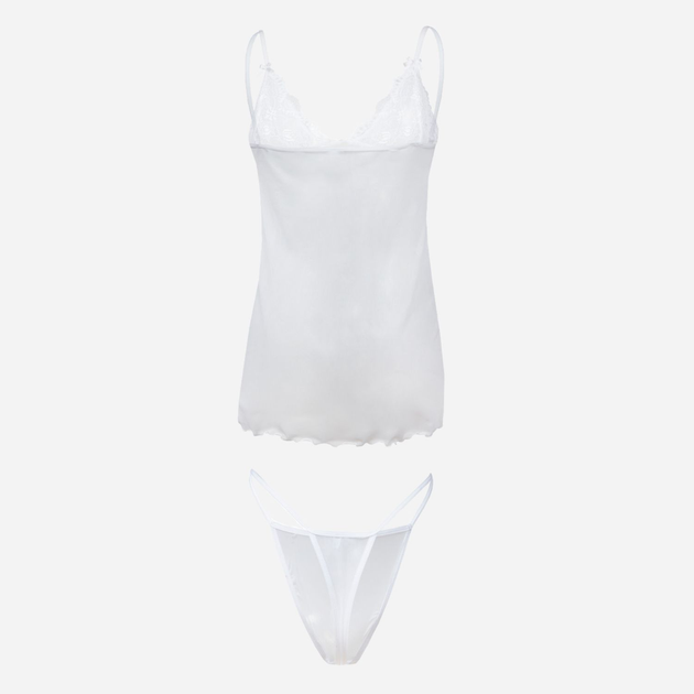 Komplet erotyczny (koszula nocna + majtki-bikini) damski DKaren Stacy 2XL Biały (5903251460348) - obraz 2