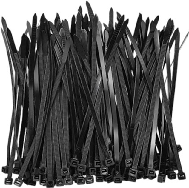 Opaski zaciskowe Qoltec Nylon UV 3.6 x 100 mm 100 szt Czarny (5901878522432) - obraz 4
