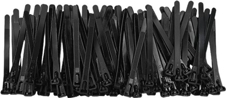 Opaski zaciskowe Qoltec Nylon UV 7.2 x 100 mm 100 szt Czarny (5901878522234) - obraz 4