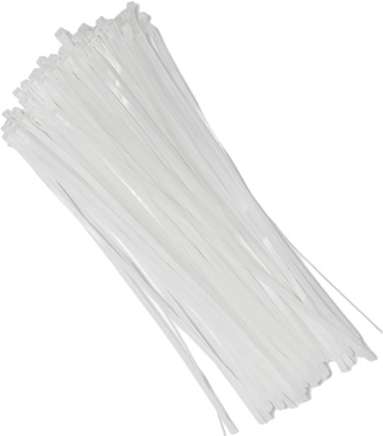 Opaski zaciskowe Qoltec Nylon UV 7.2 x 400 mm 100 szt Biały (5901878522364) - obraz 3