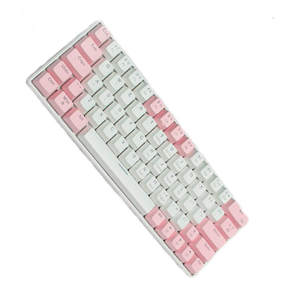 Механічна клавіатура Manthon KA6406 (64 клавіші, USB Type-C, White/Pink) - зображення 3