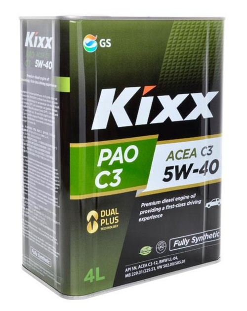 Моторное масло KIXX PAO C3 5W40 4 л – фото, отзывы, характеристики в ...