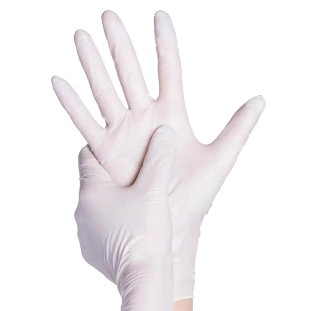 Перчатки нітрилові AMPri PuraComfort White (100 шт./50 пар), білі, розмір S - зображення 2