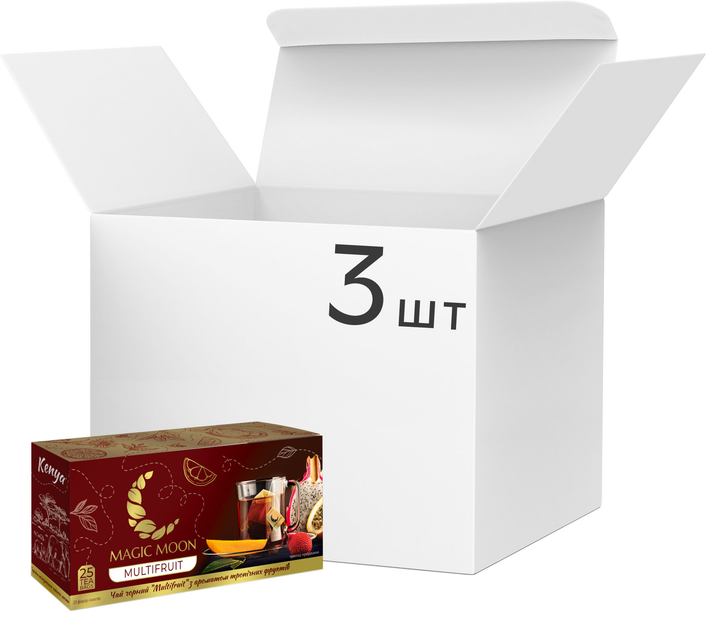 Упаковка чаю чорного Magic Moon Multifruit 25 фільтр-пакетів x 3 шт від Rozetka на платформі USKIDKA Акція на Упаковка чаю чорного Magic Moon Multifruit 25 фільтр-пакетів x 3 шт від Rozetka