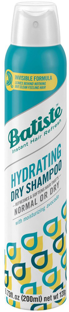 Suchy szampon Batiste Dry Shampoo & Hydrate 200 ml (5010724532980) - obraz 1
