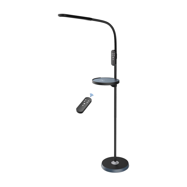 Торшер со столиком беспроводной зарядки 15W LED Horoz Electric NORMAN-C ...
