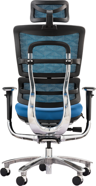 Офисное эргономичное кресло GT Racer X-801A Blue (W-55 B-45) - Фото 4 Офисное эргономичное кресло GT Racer X-801A Blue (W-55 B-45) - изображение 4