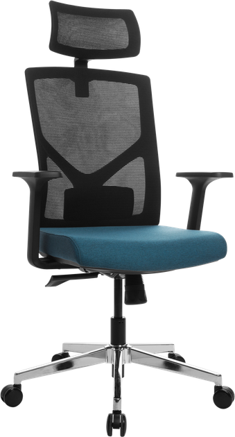Офісне крісло GT Racer B-8005A Black/Blue - Фото 1 Офісне крісло GT Racer B-8005A Black/Blue - зображення 1