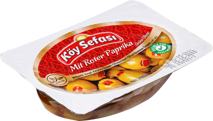 Оливки зелені Koy Sefasi з перцем 200 г (8696591010294) - зображення 1