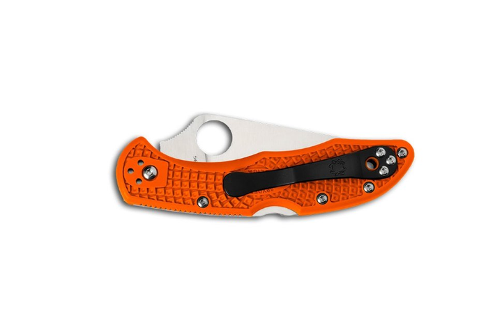 Нож складной Spyderco Delica 4 Flat Ground Orange замка Back Lock C11FPOR - изображение 1