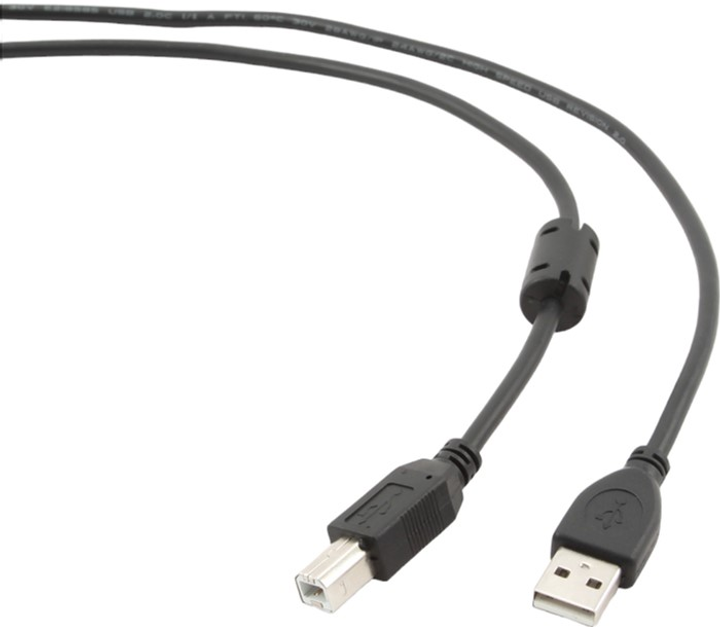 Kabel Gembird USB 2.0 AM-BM czarny 3 m (CCF-USB2-AMBM-10) - obraz 1