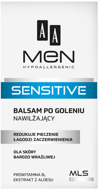 Бальзам після гоління AA Cosmetics Men Sensitive Moisturizing After-Shave Balm 100 мл (5900116020310) - зображення 1