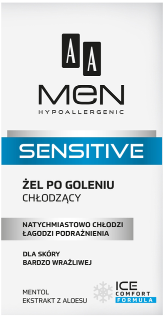 Гель після гоління AA Cosmetics Men Sensitive Охолоджувальний 100 мл (5900116024677) - зображення 1