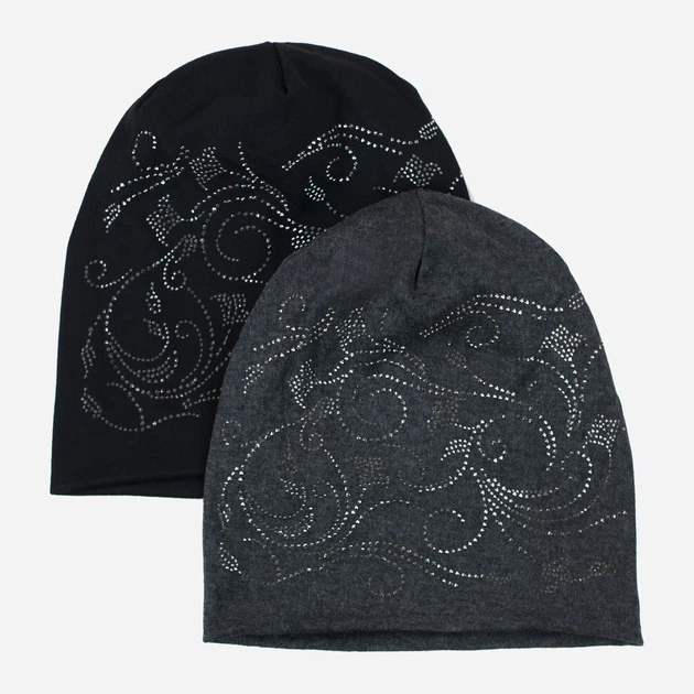 Czapka damska z cyrkoniami Art Of Polo cz21294-1 One Size Grafitowa (5902021178285) - obraz 4