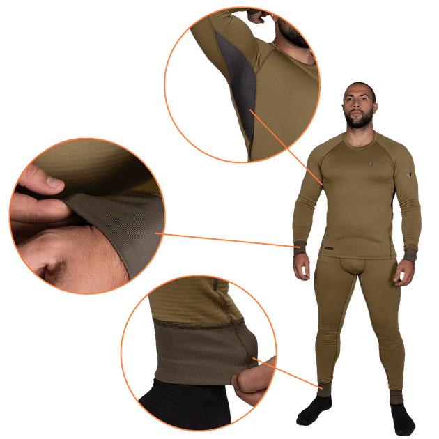 Термобілизна Polarheat Quadro Stretch 3.0 Tan 7295 S - изображение 3