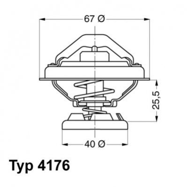 Термостат WAHLER 4176.85D Mercedes C-Class, G-Class, Sprinter, E-Class; SsangYong Korando, Rexton; Opel Vivaro 0042030975, 6012000015, 6062030275 - изображение 1