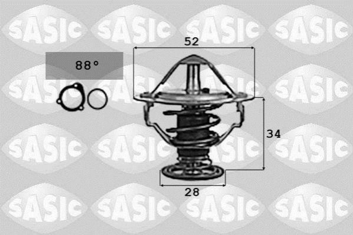 Термостат SASIC 9000714 Ford Transit, Mondeo; Citroen Jumper; Peugeot Boxer 9091603099, 1096283, 1338F5 - зображення 1