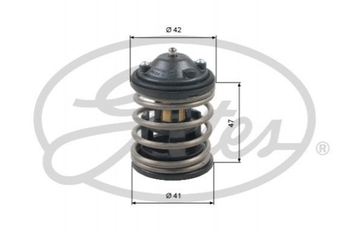 Термостат Gates TH47487G1 BMW X5, 3 Series, X1, 6 Series, 4 Series, 5 Series, 1 Series, X6, 2 Series, 7 Series, X3, X4; Toyota Verso, Avensis, Auris 11518512234, 11517805192, SU00400002 - зображення 1