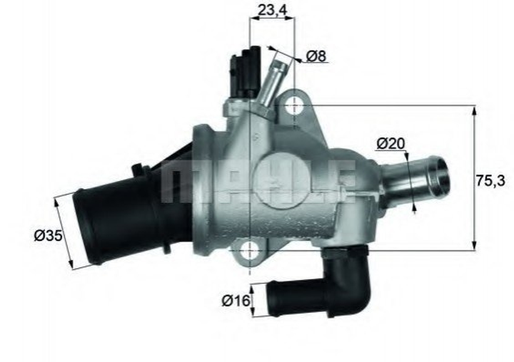 Термостат MAHLE / KNECHT TI17488 Alfa Romeo 156 60676066, 60676067, 60817042 - изображение 1