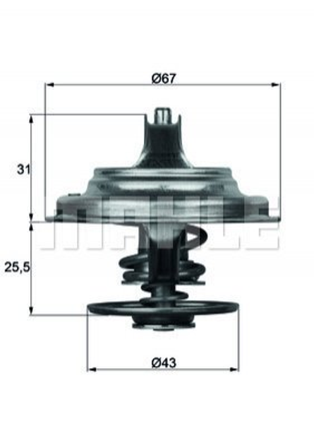 Термостат MAHLE / KNECHT TX2371D Nissan Micra 0022033975, 11531265086, 3412037075 - зображення 1