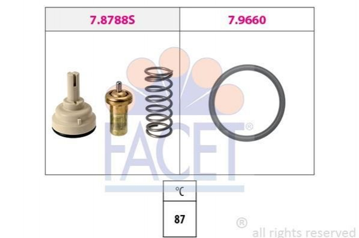 Термостат FACET 78788 Volkswagen Polo, Jetta; Skoda Roomster, Fabia; Seat Ibiza, Cordoba 03C121110AA, 03C121110J - изображение 1