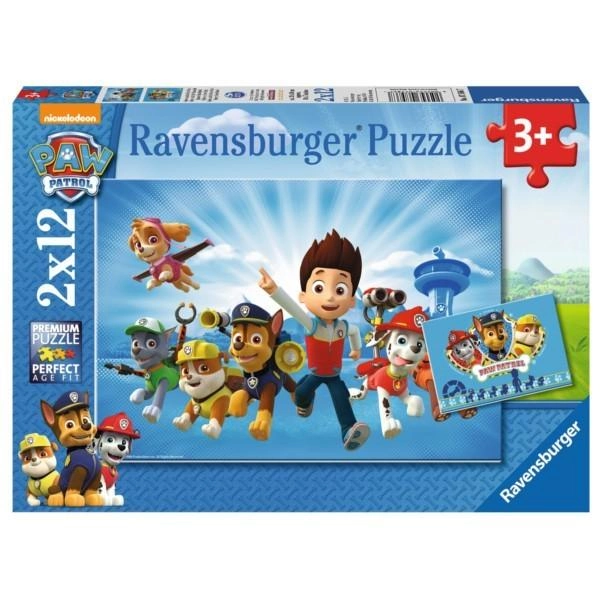 Zestaw puzzli Ravensburger Paw Patrol 21 x 21 cm 2 x 12 elementów (4005556074242) - obraz 1