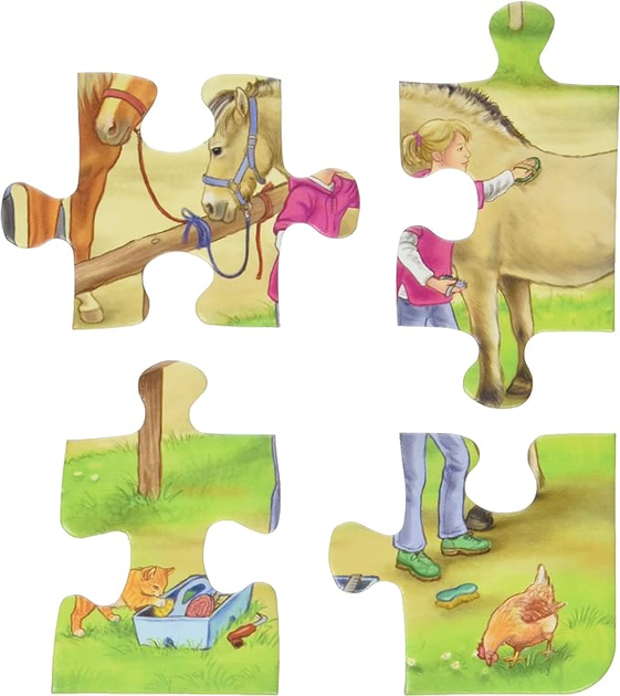Puzzle figuralne Ravensburger Farma koni 32.5 x 24.5 cm 40 elementów (4005556061648) - obraz 2