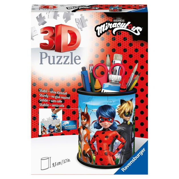 Puzzle 3D Ravensburger - Kubek na ołówki - Cudowny 19.5 x 13 x 10 cm 54 elementa (4005556112784) - obraz 2