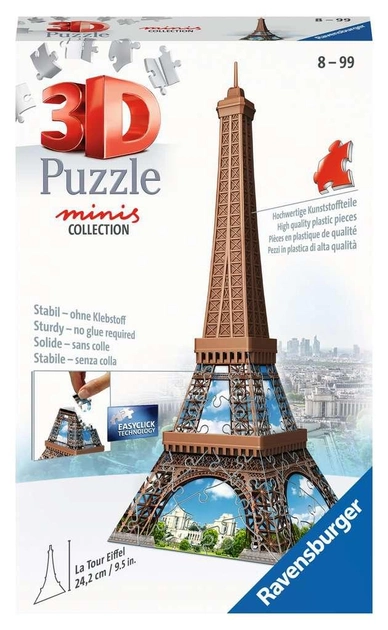 Puzzle 3D Ravensburger Mini wieża Eiffla 15 x 10 x 5 cm 100 elementów (4005556125364) - obraz 1
