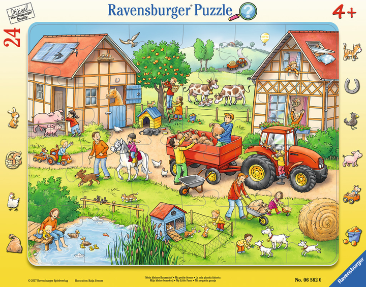 Puzzle klasyczne Ravensburger Moja mała farma 25 x 15 cm 24 elementów (4005556065820) - obraz 1