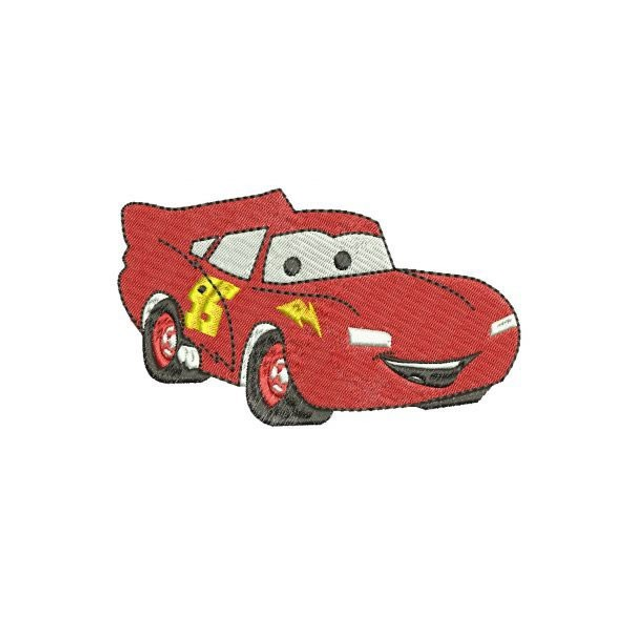 Шеврон на липучці (велкро) Автомобіль 4,1х7 см Червоний 6006 - изображение 1