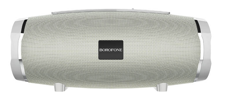 Портативная блютуз колонка BOROFONE Rich sound IPX5 BR3 |AUX, SD-card, Bluetooth, USB, FM-Radio| Серый - изображение 7